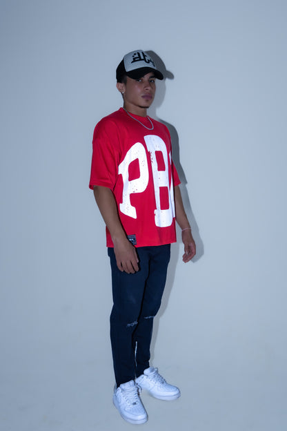 UNDERGROUND UNIVERSITY OVERSIZED TEE (RED)